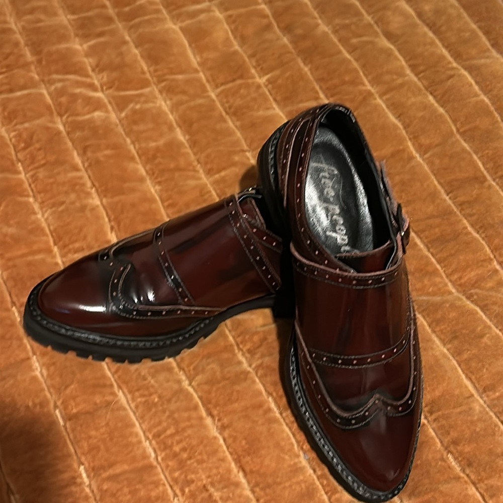 Free People spectator monk strap with lug sole
